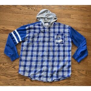 Kansas City Royals Flannel Long Sleeve Hooded Jacket Men's XL